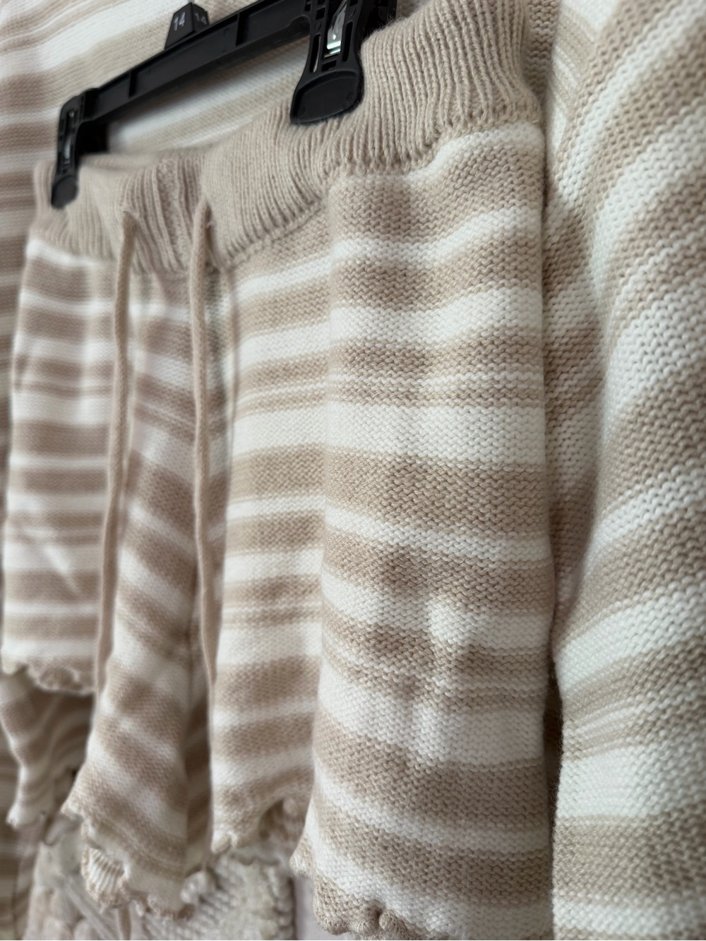 Petal and pup Christina striped knit shorts and long sleeve lounge set
